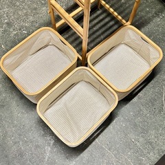 A1654🌟配送♻️設置可能‼️ ニトリ バンブーシェルフ フォルテ ランドリーラック🌟の画像