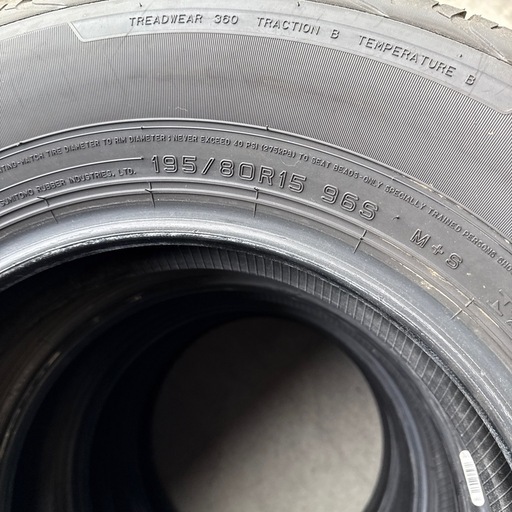 195/80R15 4本セット　ジムニーシエラ　新車外し
