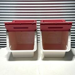 店頭引き渡し 中古 SANKA 収納ボックス 3個セット 衣装ケース  クリアケース カラーボックスの画像