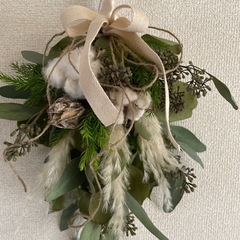 ドライフラワー 壁飾り 　手作りの画像