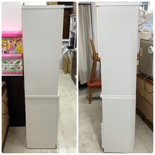 ?近隣配達可能? 食器棚　キッチンボード　白　幅105×奥42×高180cm　リサイクルショップ　朝霞市　ケイラック朝霞田島店　志木市