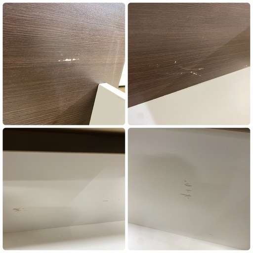 ?近隣配達可能? 食器棚　キッチンボード　レンジ棚　白　茶　幅120×奥42×高191cm　リサイクルショップ　朝霞市　ケイラック朝霞