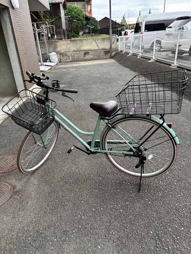 アサヒ 自転車 カゴ付き 取り外し可能