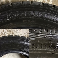 B-45 タイヤ 中古 DUNLOP STUDLESS WINTERMAXX WM01 185/60R15の画像