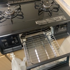 【美品／都市ガス用】パロマ ガスコンロ PA-370WA-L／掃除済／ラ クックグラン付／即決割ありの画像