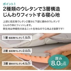 ★未使用品★ニトリ じんわりフィットする低反発敷布団 F2203) 商品コード 7544953の画像
