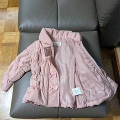 女児コート80㌢ピンク🩷の画像