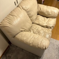 ベージュ  ふかふかソファ 2人がけ の画像