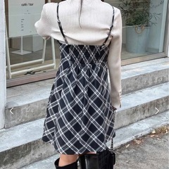 INGNIチェックフレアキャミワンピMの画像