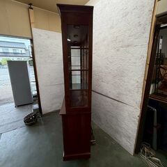 【ETHAN ALLEN】 イーセンアーレン ディプレイキャビネット American Impressions 木製 食器棚 アンティーク A0678の画像
