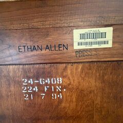 【ETHAN ALLEN】 イーセンアーレン ディプレイキャビネット American Impressions 木製 食器棚 アンティーク A0678の画像
