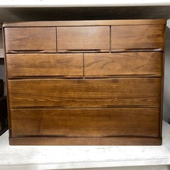 タンス　4段　引き出し　チェスト　衣類収納　茶　幅116×奥44×高92cm　リサイクルショップ　朝霞市　ケイラック朝霞田島店　志木市　和光市　GM436の画像