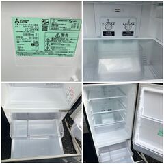 三菱 冷蔵庫 ブラック 霜が付かない冷蔵庫 2018年製 配送設置無料♬【日時指定可能 16時迄】の画像