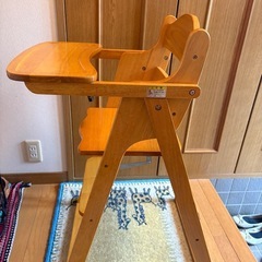 中古　木製ハイチェア　おまけ付き
