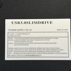 パソコン、テレビ用DVDプレイヤー　USB3.0 SLIM DRIVE ブラックの画像
