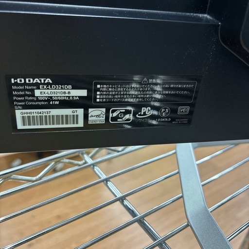 ☆ドリーム荒牧店☆ジモティー割引有☆【クリーニング済み】IO DATA/31.5インチモニター/EX-LD321DB-B/2020年製