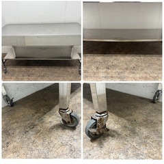 ステンレス　業務用　作業台　引き出し　キャスター付き　厨房　飲食店　W１５００ｘD６００ｘＨ８００ｍｍ
の画像