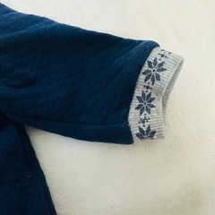mikihouse ミキハウス　ネイビー　ロンパース　冬用　70cmの画像