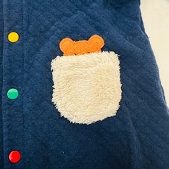 mikihouse ミキハウス　ネイビー　ロンパース　冬用　70cmの画像