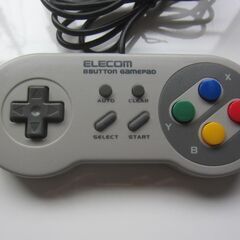 ELECOM スーパーファミコン型 ゲームコントローラー USB-Aの画像
