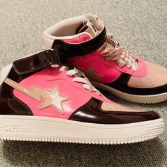 A Bathing Ape Bape Sta Mid Brown Pinkの画像