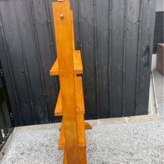🌿✨【ヴィンテージ感あふれる✨透かし彫り木製オープンラック】✨🌿の画像