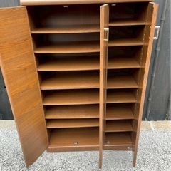 🌿✨【木製3枚扉シューズラック👞ナチュラルで上品な収納】✨🌿の画像