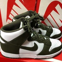 NIKE DUNK HI RETRO "WHITE/CARGO KHAKI” ナイキ ダンク ハイの画像