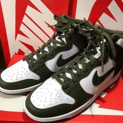NIKE DUNK HI RETRO "WHITE/CARGO KHAKI” ナイキ ダンク ハイの画像