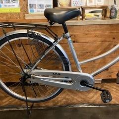 【前後タイヤ・チューブ新品！】シングルギア　26インチ自転車　シルバーの画像