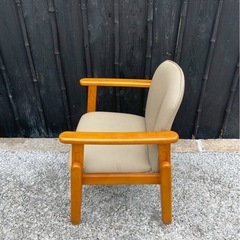 🌿✨【木製フレーム×ベージュクッション🪵やさしい雰囲気の高座椅子】✨🌿の画像