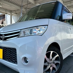 Bluetooth対応ナビ付き☆月々9千円〜分割払い可❗️ 車検2年付き！【名義変更代込み】大人気☆日産 ルークスハイウェイスター☆Bluetooth対応ナビ付き☆走行中DVD見れます☆ETC付き☆電動スライドドア☆ドラレコ付き☆スマートキー☆フルオートエアコン☆純正アルミ！そのまま乗って帰れます❗️の画像