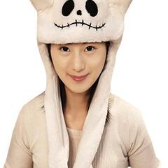 耳が動く帽子　おばけ（黒）　がいこつ（白）　かぼちゃ（オレンジ）の画像
