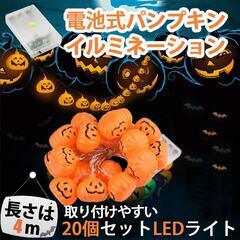 かぼちゃの飾り3m　かぼちゃの電球20個 LEDライト 電池式 ハロウィン 飾り 装飾の画像