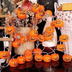 かぼちゃの飾り3m　かぼちゃの電球20個 LEDライト 電池式 ハロウィン 飾り 装飾の画像