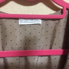 hyphen world gallery 長袖ワンピース　ミニ丈　花柄　ドット　丸襟小花柄ワンピース ドット柄 レース　丸襟　 長袖　 ワンピースの画像