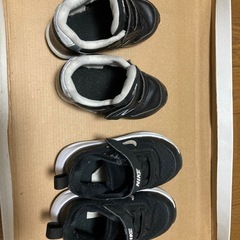 New Balance NIKE ベビーシューズ 2足セット 13cm ブラック系の画像