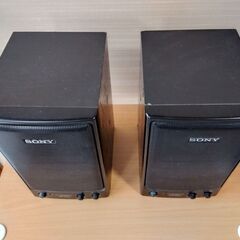 ＳＯＮＹ製　アンプ付のスピーカー（２３Ｗ）左右１組　差し上げますの画像