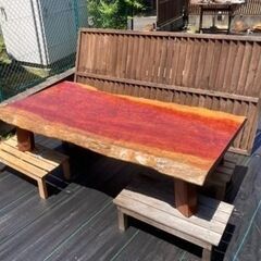 ブビンガ 一枚板 無垢 テーブル 板 ローテーブル ダイニング 座卓 天板 無垢 輸入禁止材の画像