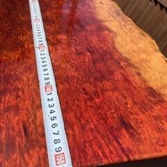 ブビンガ 一枚板 無垢 テーブル 板 ローテーブル ダイニング 座卓 天板 無垢 輸入禁止材の画像