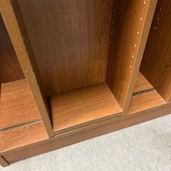 スライド式 木目調 シェルフの画像