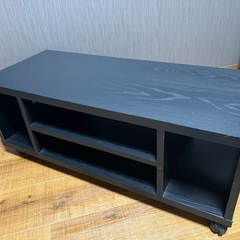 テレビ台　テレビボード　黒　木目調の画像