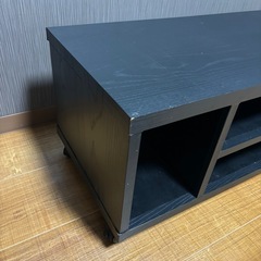 テレビ台　テレビボード　黒　木目調の画像
