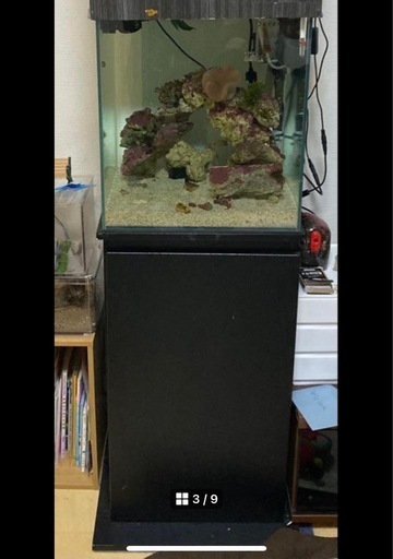 コトブキ　キューブ　海水水槽　水量70L  外部フィルター　上部フィルターセット