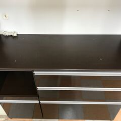 【ジャングルジャングル石川金沢店】  食器棚 ダークブラウン W117×D44×H204 クリーニング済み												の画像