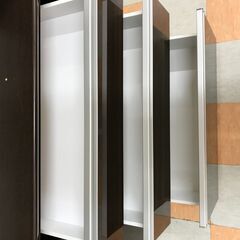 【ジャングルジャングル石川金沢店】  食器棚 ダークブラウン W117×D44×H204 クリーニング済み												の画像