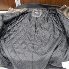 BEAMS HEART スタジャン Lサイズ チェック柄 メンズ ブラウン×ブラック USED品 ビームスハート スタジアムジャンバー 苫小牧西店の画像
