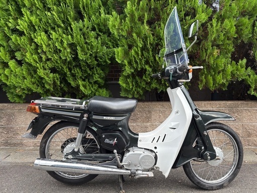 タイヤ前後新品！低走行車1万キロ12月限定愛知県内配送無料！総額12万円！自賠責付き！整備済み エンジン絶好調  すぐ乗れます スズキ　バーディー 2スト 原付き  デリバリー Uber Eats