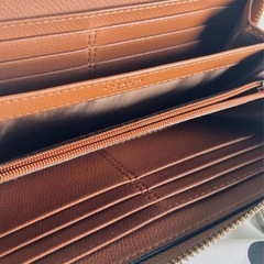 COACH シグネチャー 長財布 ラウンドファスナー 財布 PVC レザー ブラウン　レディース　メンズの画像