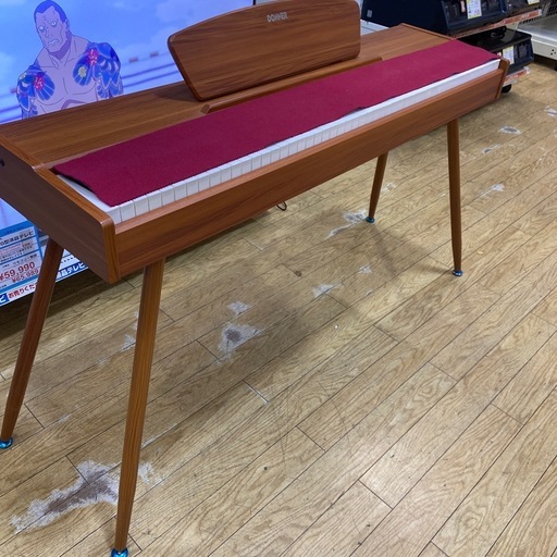 ??超美品??Donner木目調 電子ピアノDDP-80 88鍵盤 ハンマーアクッション鍵盤 3本ペダル ナチュラル インテリア NO